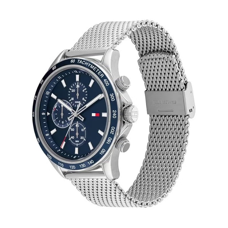 Tommy Hilfiger Men's Blue Dial Stainless Steel Watch - 1792018 TTM24 - Runner