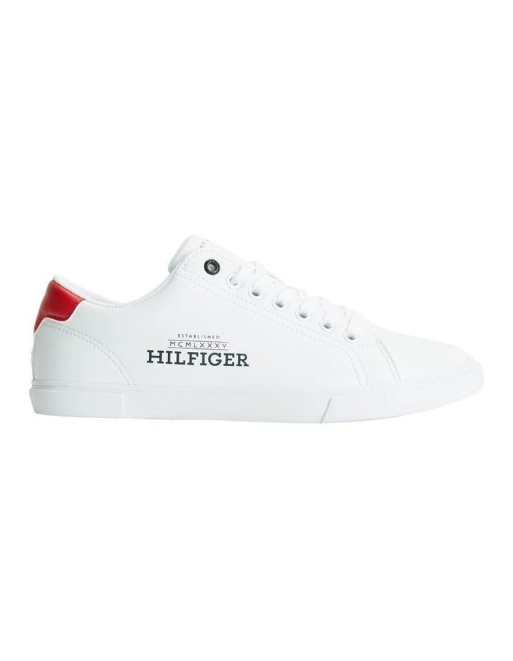 Tommy Hilfiger Men's Hilfiger Monogram Sneakers White TOM173 - Runner