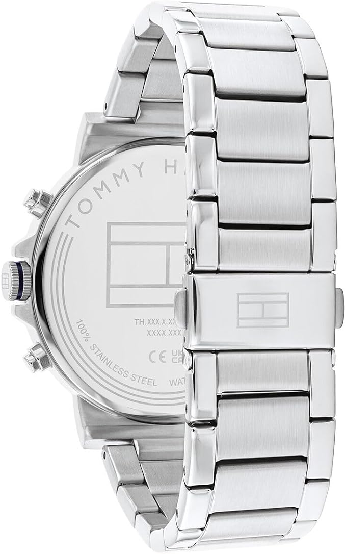 TOMMY HILFIGER MEN'S NAVY DIAL STAINLESS STEEL WATCH - 1710588 TTM59 - Runner