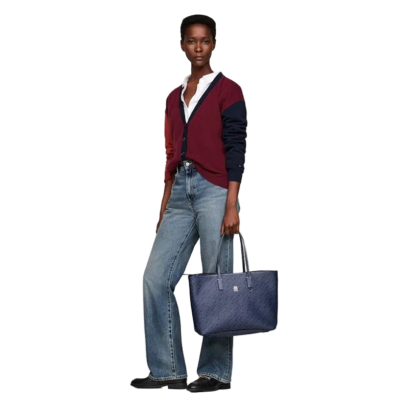 Tommy Hilfiger Monoplay Removable Laptop Pouch - Handbag - Navy - TB75 - Runner