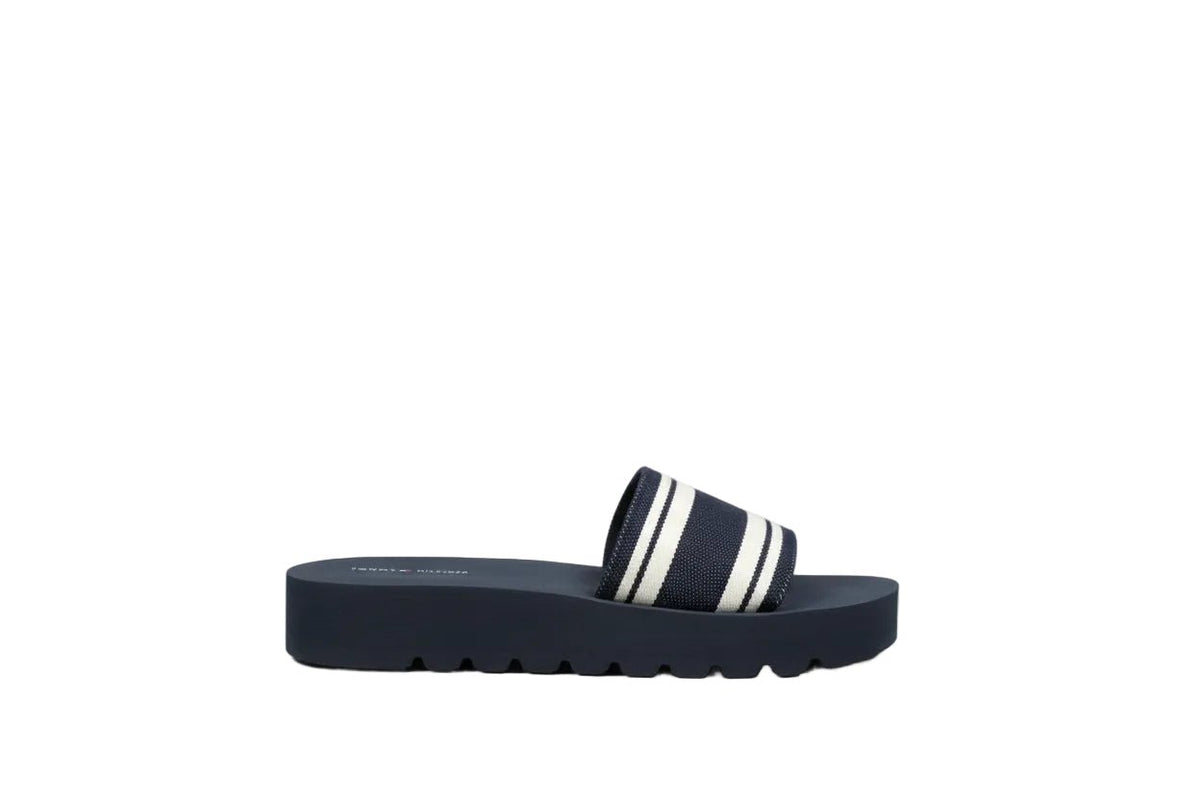TOMMY HILFIGER Nadelin Platform Slide Sandal In blue ModeSens SLW63 - Runner