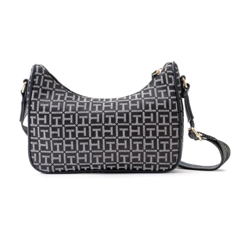 TOMMY HILFIGER Riley All Over Monogram Baguette Bag TB154 - Runner