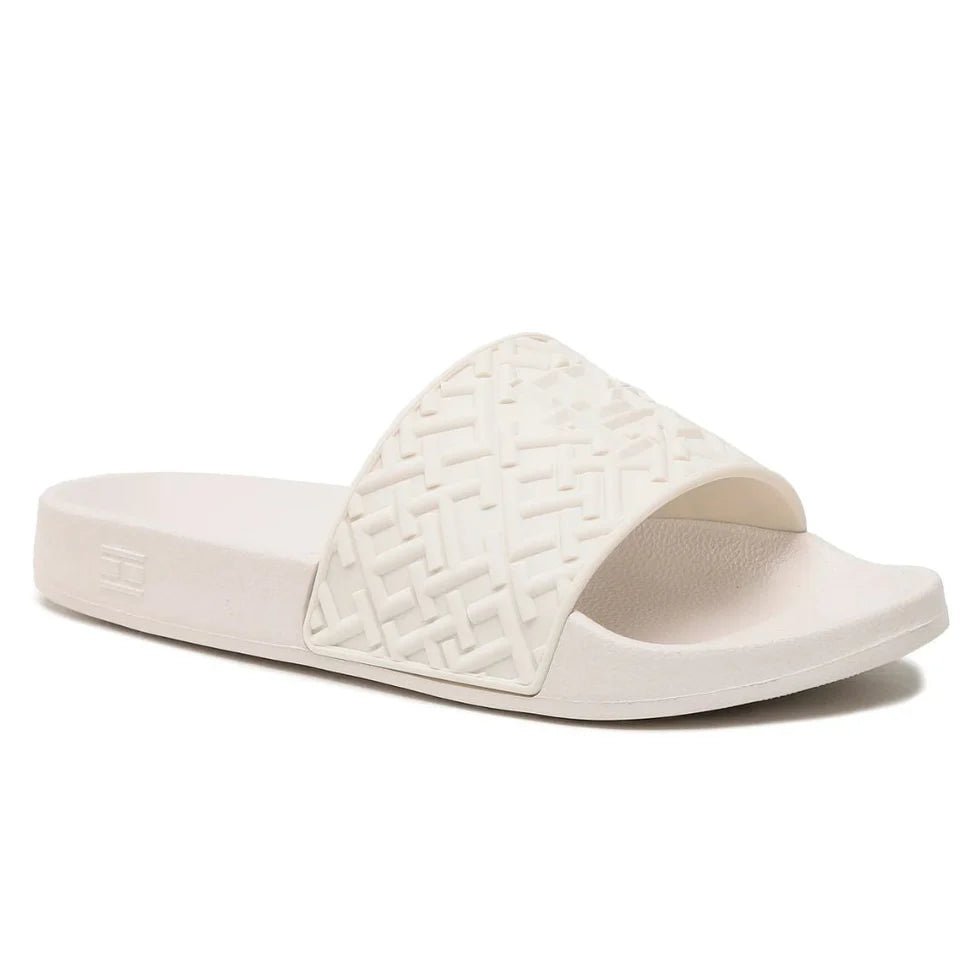 TOMMY HILFIGER Slides Th Monogram Pool Slide FW0FW06987 - WHT SLW71 - Runner