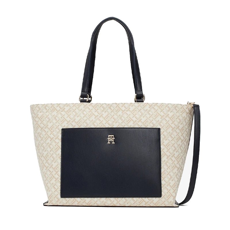 Tommy Hilfiger TH DISTINCT TOTE MONO - Shoulderbag - White TB100 - Runner