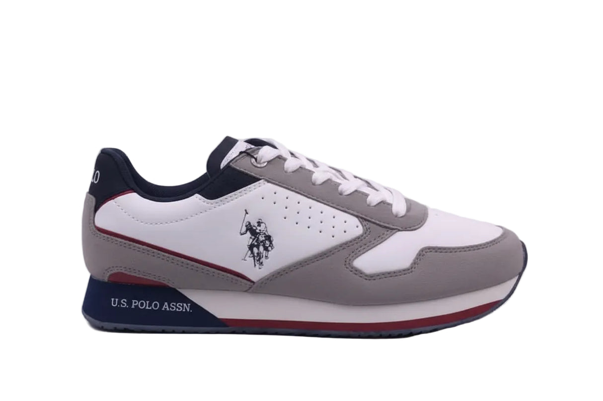 U.S. Polo Assn. NOBIL3 White Grey POM7 - Runner