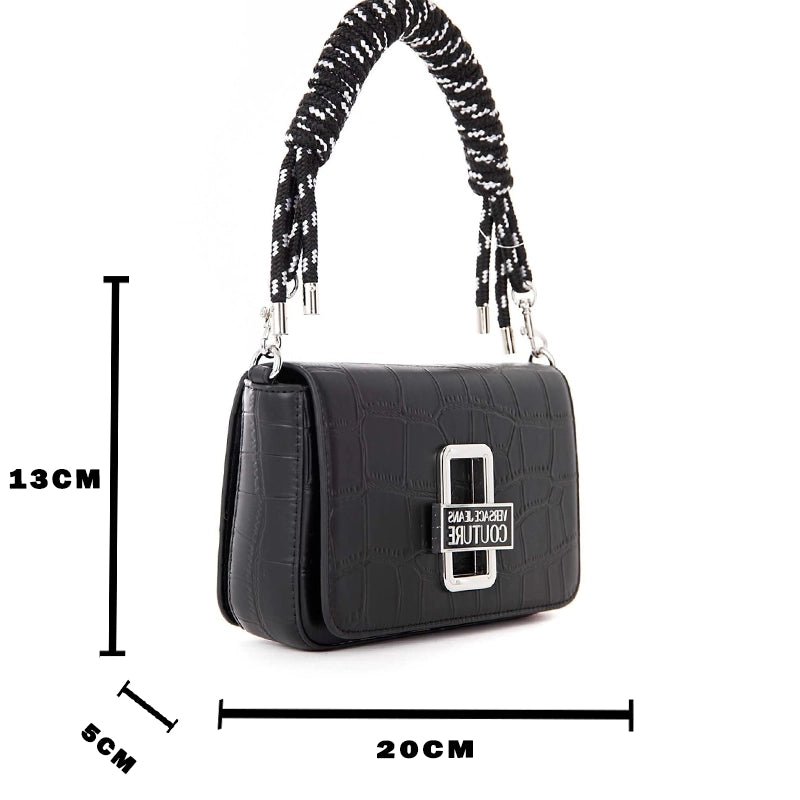 Versace Jeans Logo Twist - Handbag - Black - VB8 - Runner