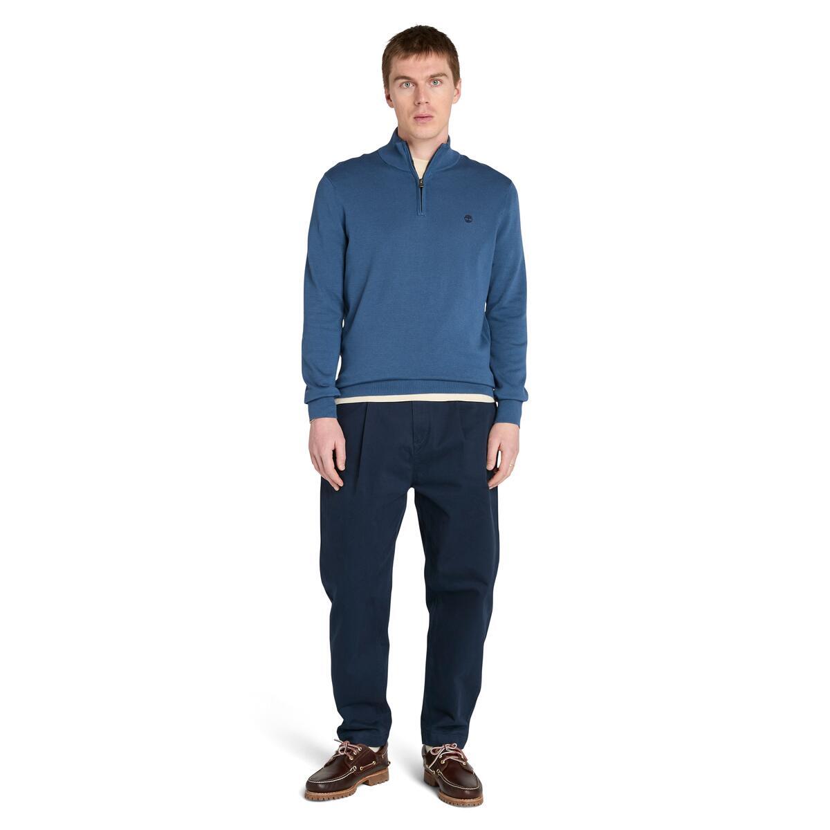 Williams River Cotton 1/4 Zip Sweater - Runner