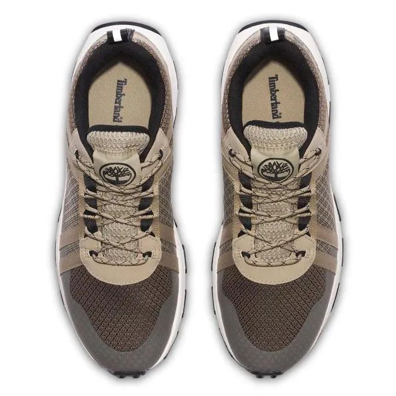 WINSOR TRAIL LOW LACE UP SNEAKER LIGHT BROWN MESH - Runner