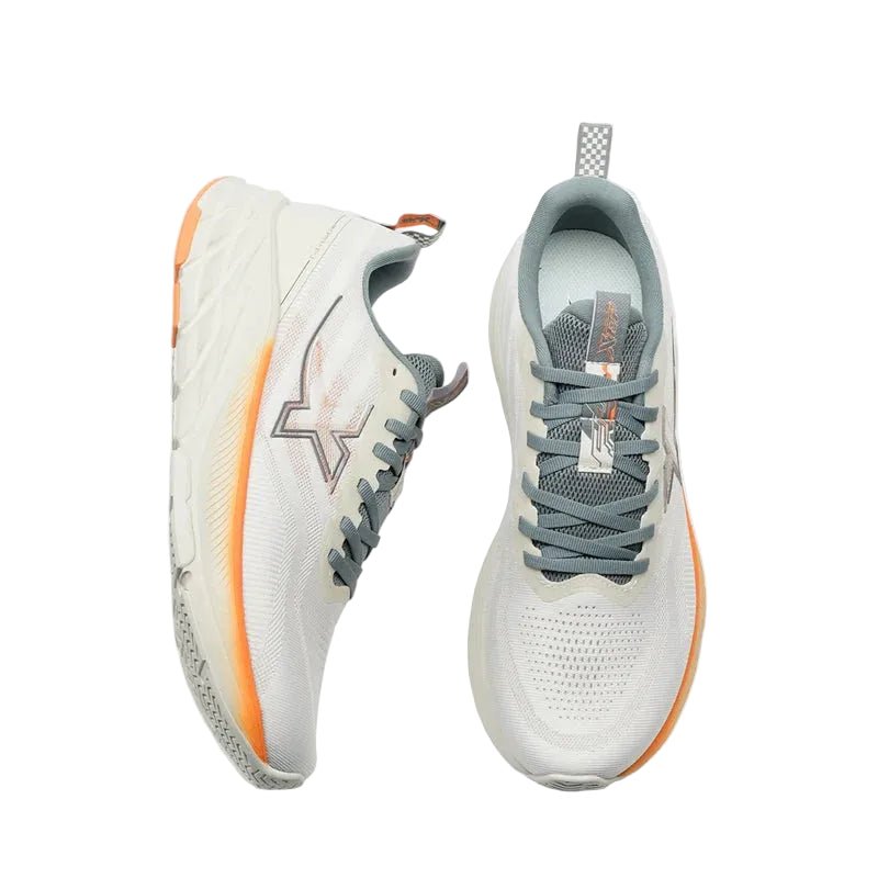 XTEP Men's Running Shoes Alabaster/Dusk Orange/Grey110084 - 6 XEM11 - Runner