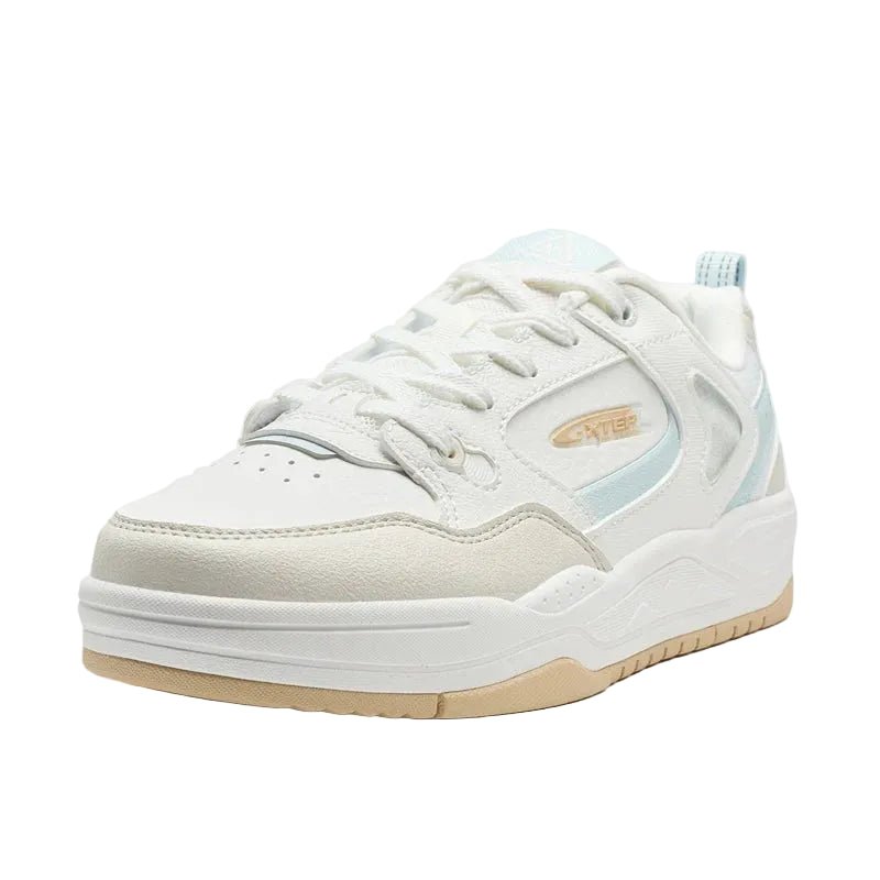 XTEP Women's Skateboarding Shoes Canvas White/Alabaster/Moonstone Blue 310060 - 8 XEW10 - Runner