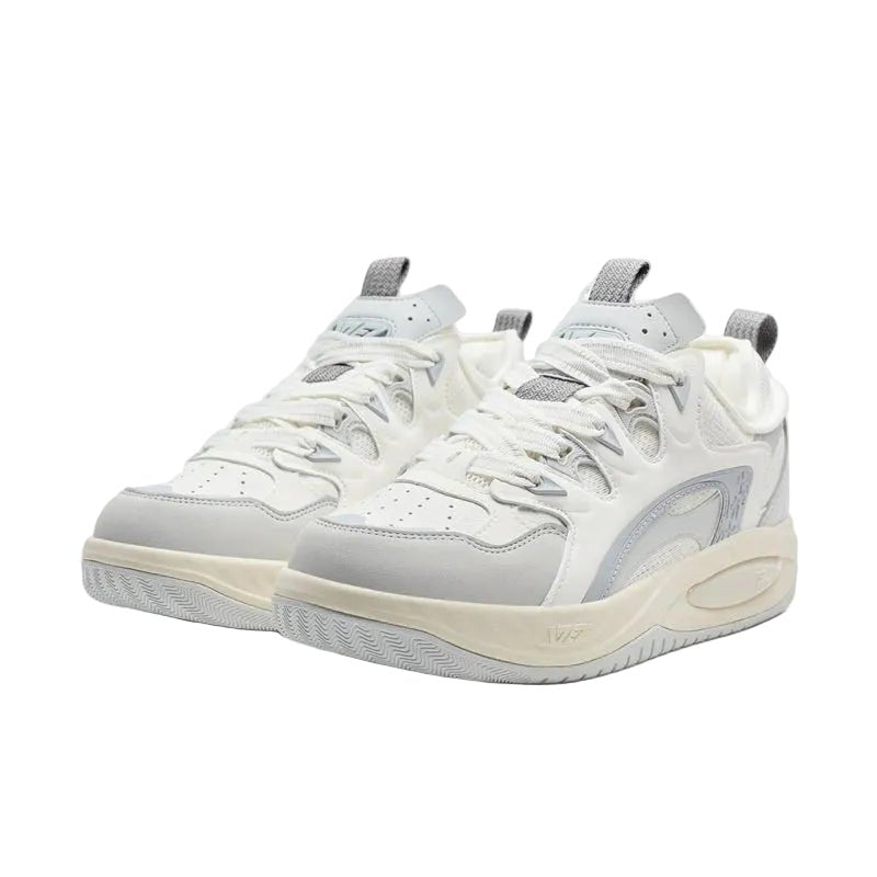XTEP Women's Skateboarding Shoes Canvas White/Moon Grey/Dawn Grey 310006 - 14 XEW14 - Runner