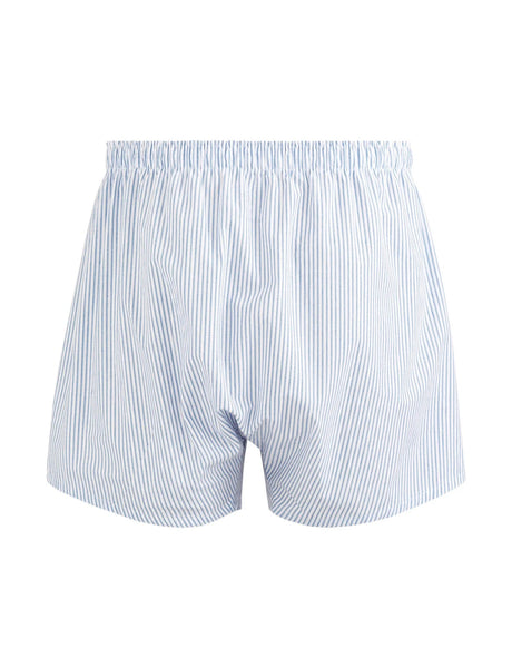 100% Cotton Boxer Shorts - Light Blue - Runner