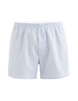 100% Cotton Boxer Shorts - Light Blue - Runner