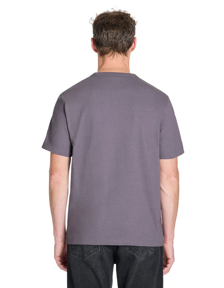 100% Cotton Boxy Crew Neck T-Shirt - Purple - Runner