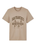 100% Cotton Crew Neck Straight T-Shirt - Taupe - Runner