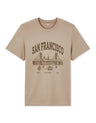 100% Cotton Crew Neck Straight T-Shirt - Taupe - Runner