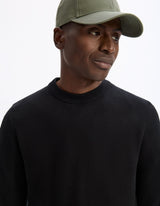 100% cotton crew neck sweater - black - Runner