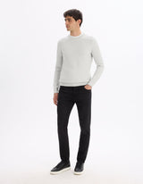 100% cotton crew neck sweater - medium grey - Runner