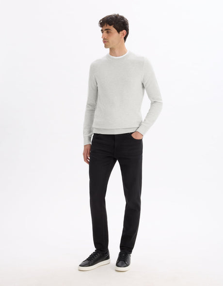 100% cotton crew neck sweater - medium grey - Runner