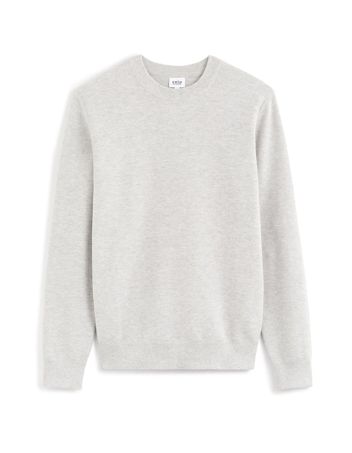 100% cotton crew neck sweater - medium grey - Runner