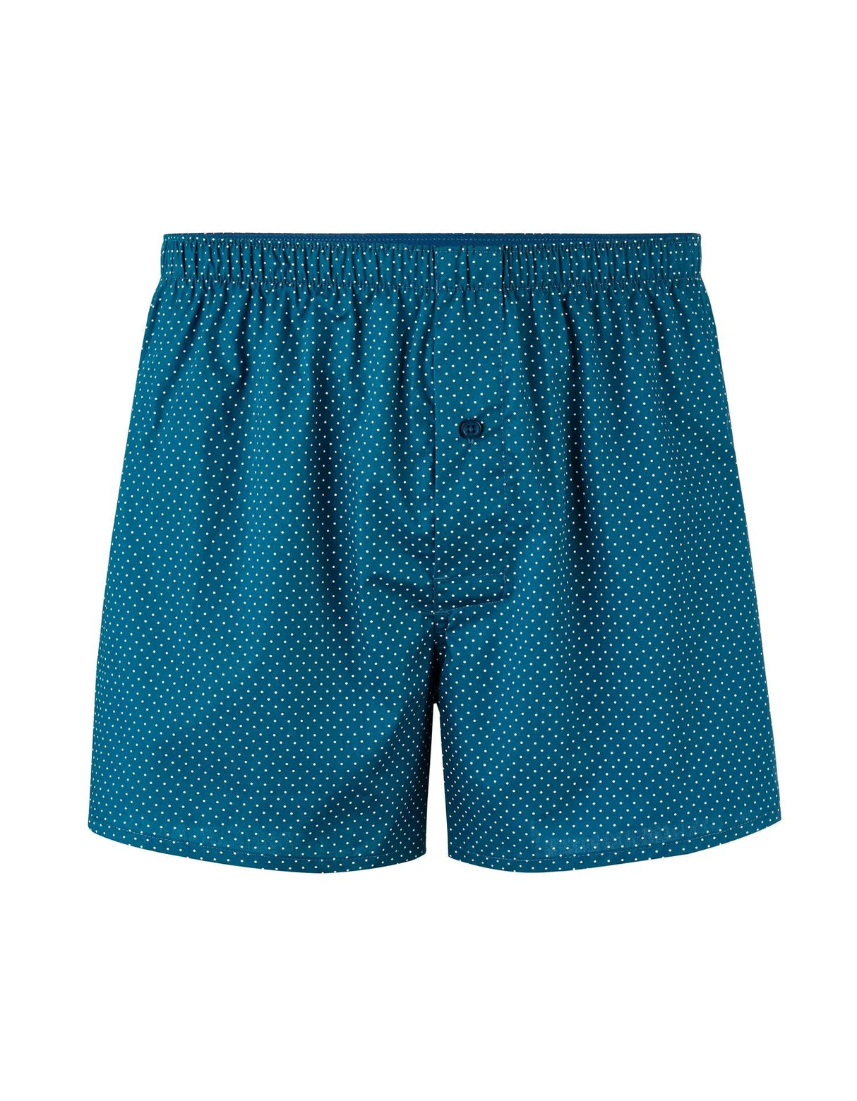 100% Cotton Polka Dot Boxer Shorts - Blue - Runner