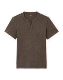 100% Cotton Straight Neck T-Shirt - Brown - Runner