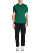 100% Cotton Straight Polo Shirt - Green - Runner