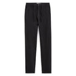 100% Linen Straight Pants - Black - Runner