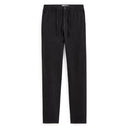 100% Linen Straight Pants - Black - Runner