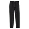 100% Linen Straight Pants - Black - Runner