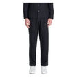 100% Linen Straight Pants - Black - Runner