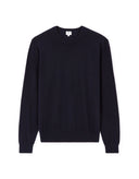  100% Merino Wool Crew Neck Sweater - Navy - Runner