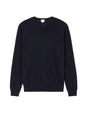 100% Merino Wool V - Neck Sweater - Navy - Runner