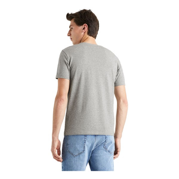 CELIO Slim Round-Neck T-Shirt In Stretch Cotton