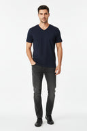 CELIO Slim V-Neck T-Shirt In Stretch Cotton