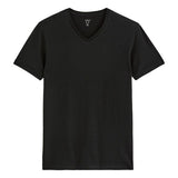 CELIO Slim V-Neck T-Shirt In Stretch Cotton