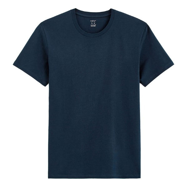 CELIO 100% Cotton Straight Crew Neck T-Shirt