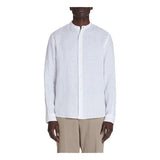 CELIO Regular Linen Shirt With Mandarin Collar