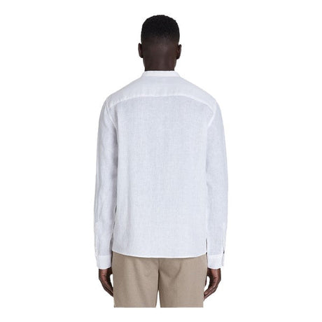 CELIO Regular Linen Shirt With Mandarin Collar