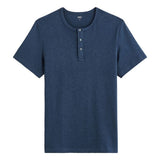 CELIO Cotton Henley Neck T-Shirt