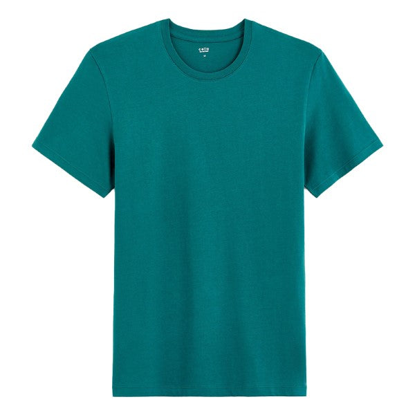 CELIO 100% Cotton Straight Crew Neck T-Shirt