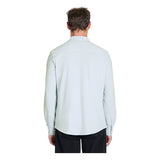 Regular Stretch Cotton Pique Shirt - Light Blue