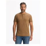 100% Cotton Straight Neck T-Shirt - Brown