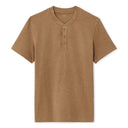 100% Cotton Straight Neck T-Shirt - Brown