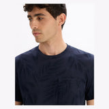 Straight Round Neck T-Shirt 100% Cotton - Navy