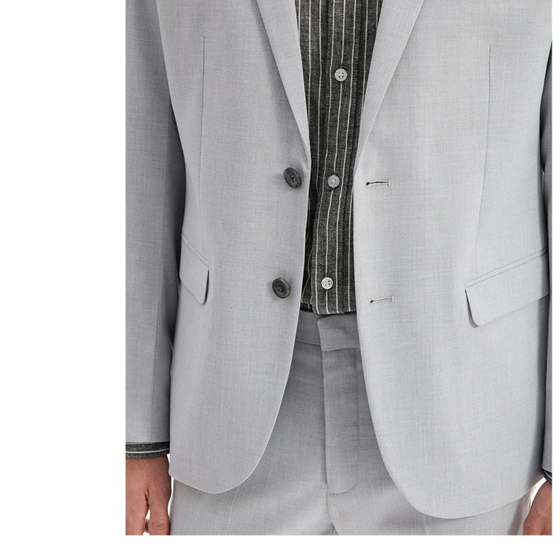 Slim Stretch Suit Jacket - Light Gray