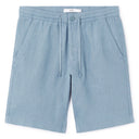 100% Linen Bermuda Shorts - Blue