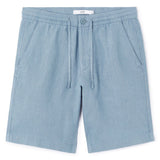 100% Linen Bermuda Shorts - Blue