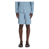 100% Linen Bermuda Shorts - Blue