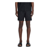 Linen And Cotton Bermuda Shorts - Black